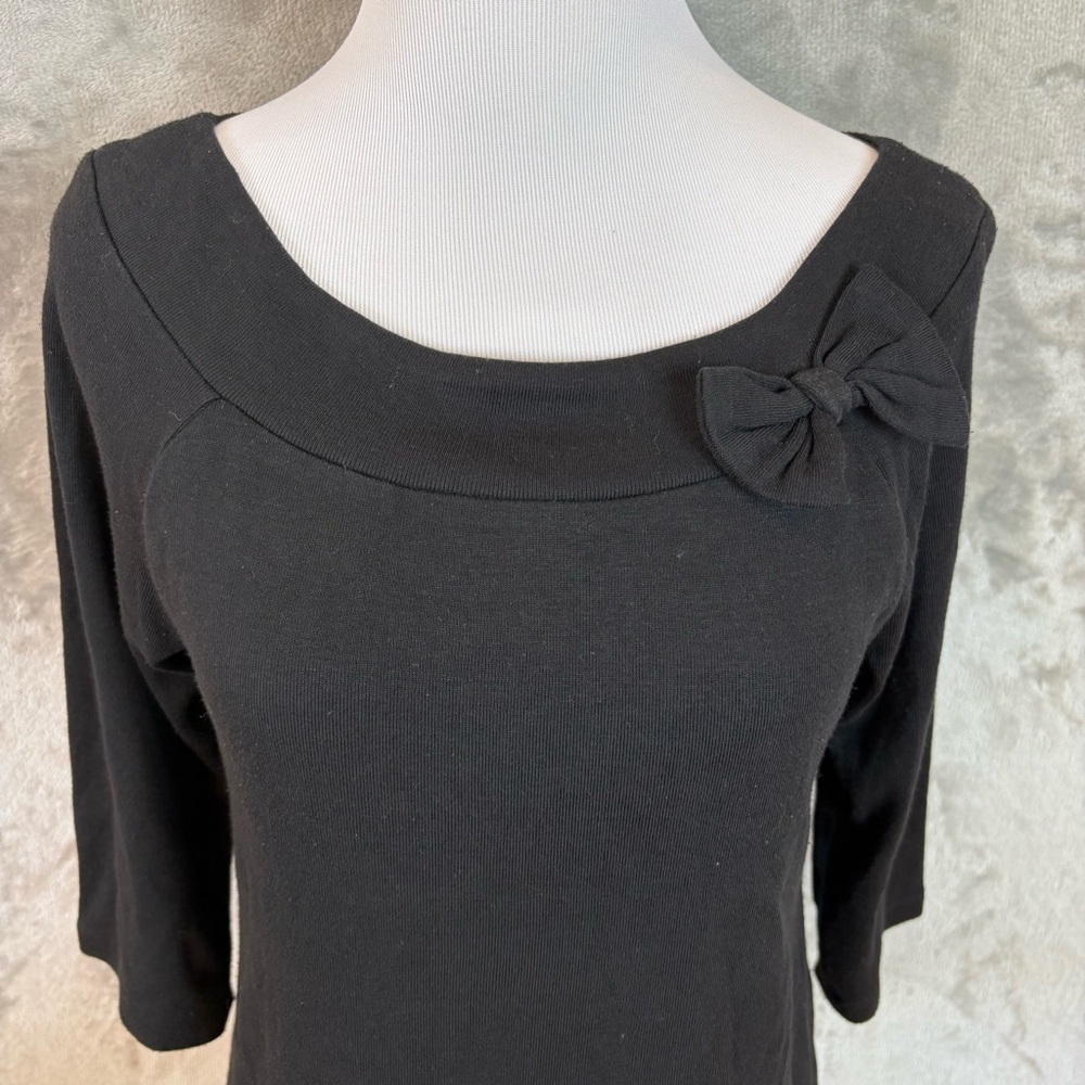 Elegant Coquette Girl Dressy Bow 3/4 Sleeve Sweater Top Wmn’s S - Picture 2 of 11